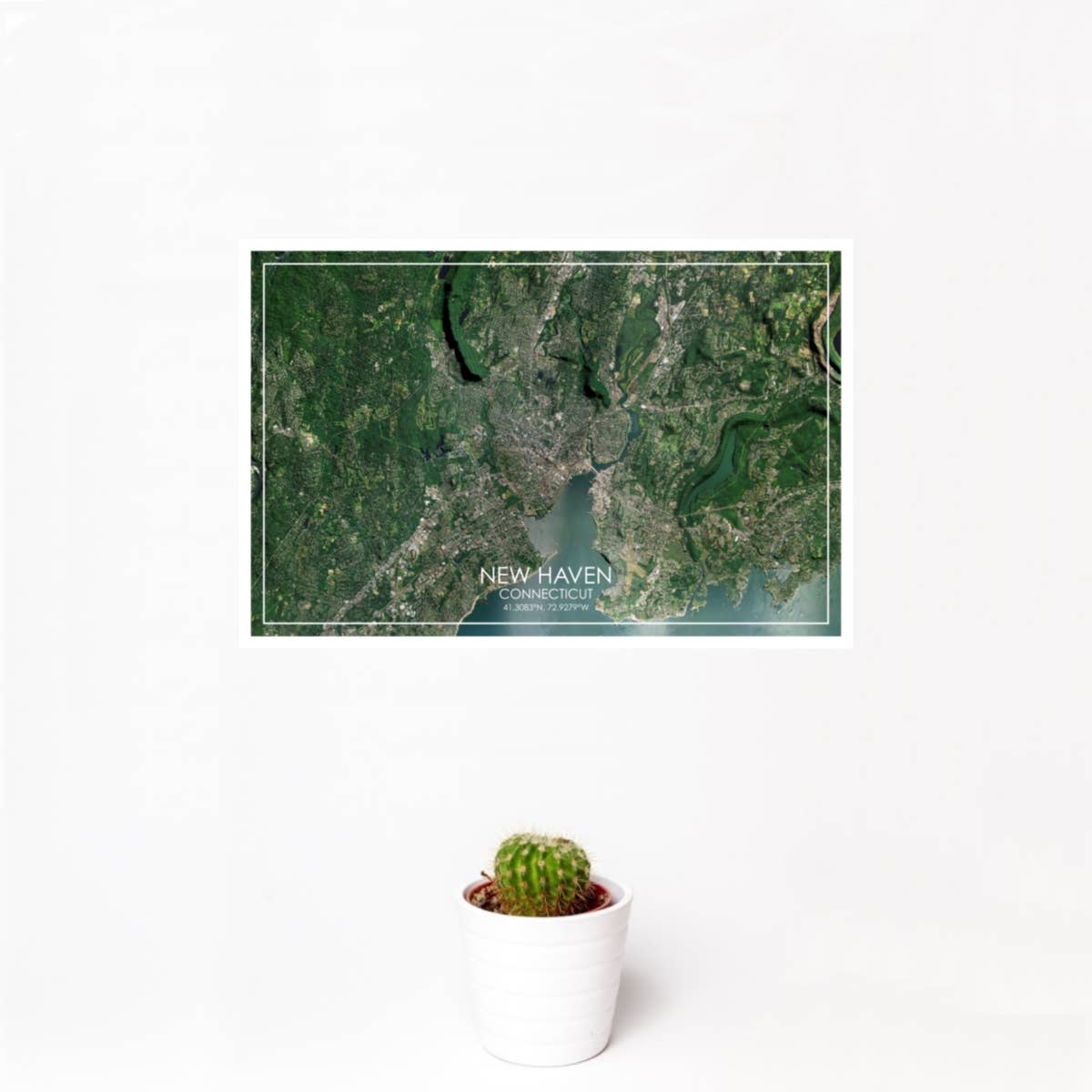 JACE.design - Wholesale Art Print - New Haven CT Map Print Satellite1