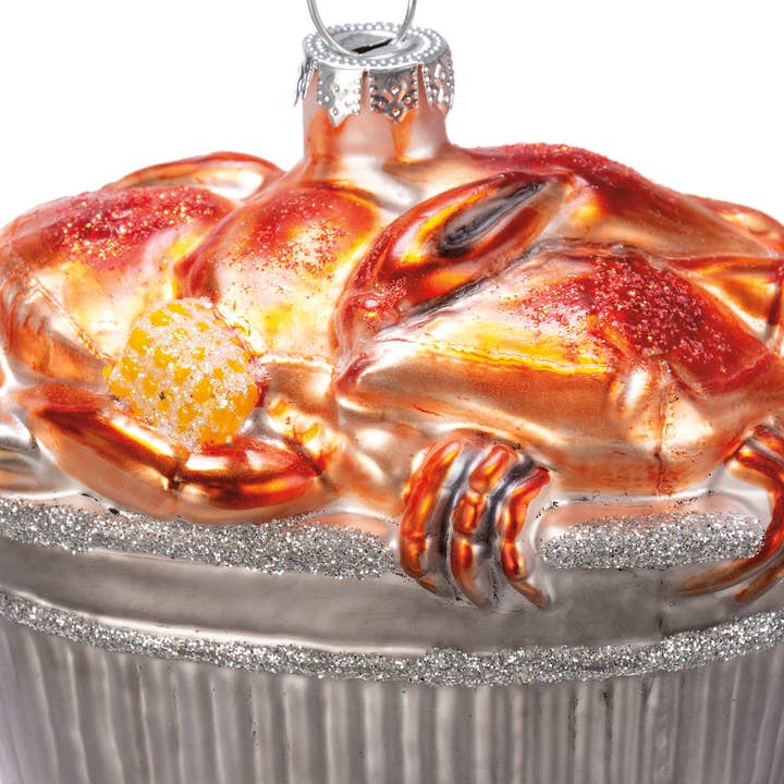 Primitives by Kathy - Wholesale Ornament - Glass Crab Bushel Ornament