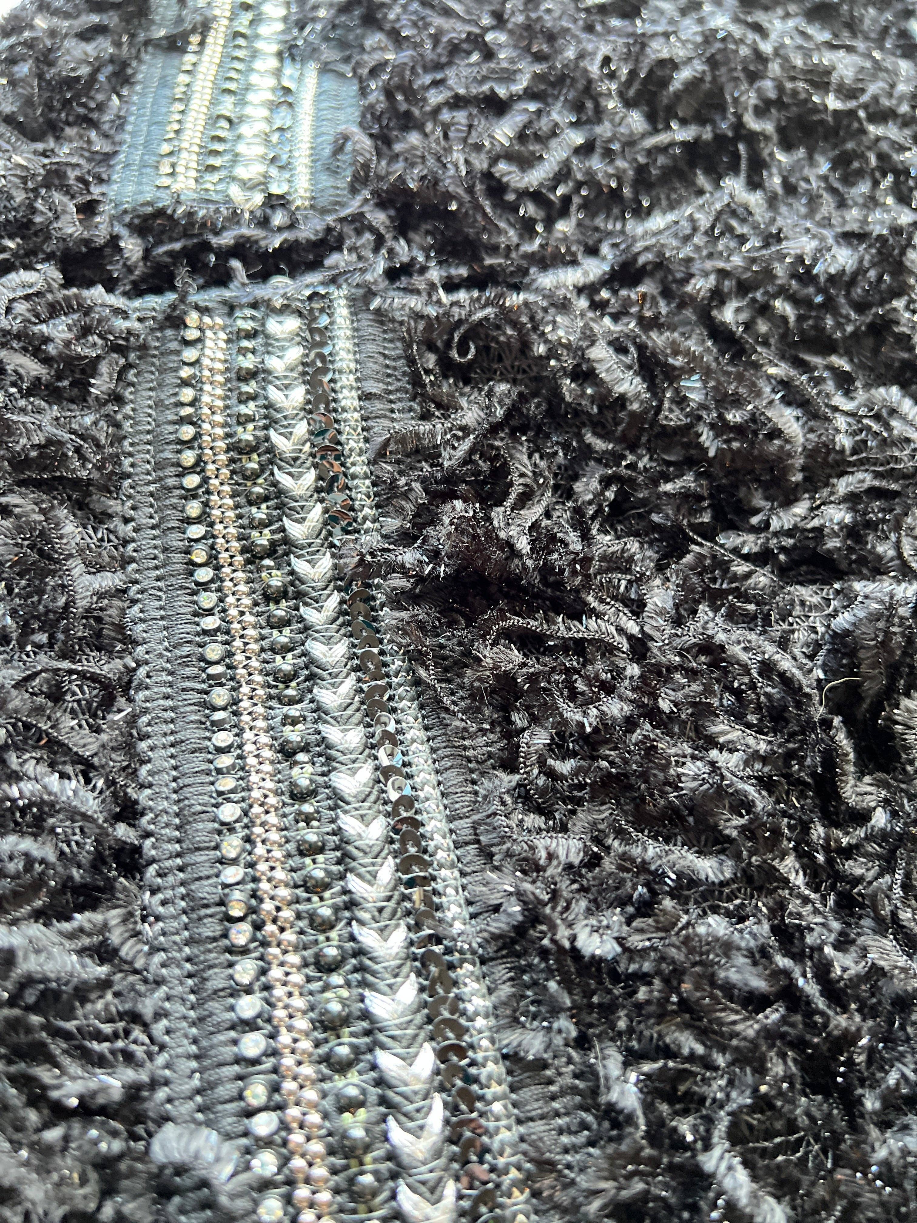 Black Shaggy Fur Jacket for wholesale on Faire4