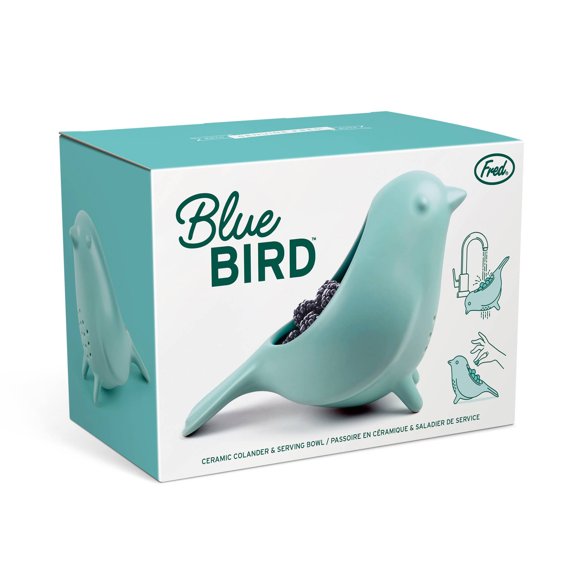 Fred & Friends - Wholesale Colander - Blue Bird - Ceramic Berry Colander6