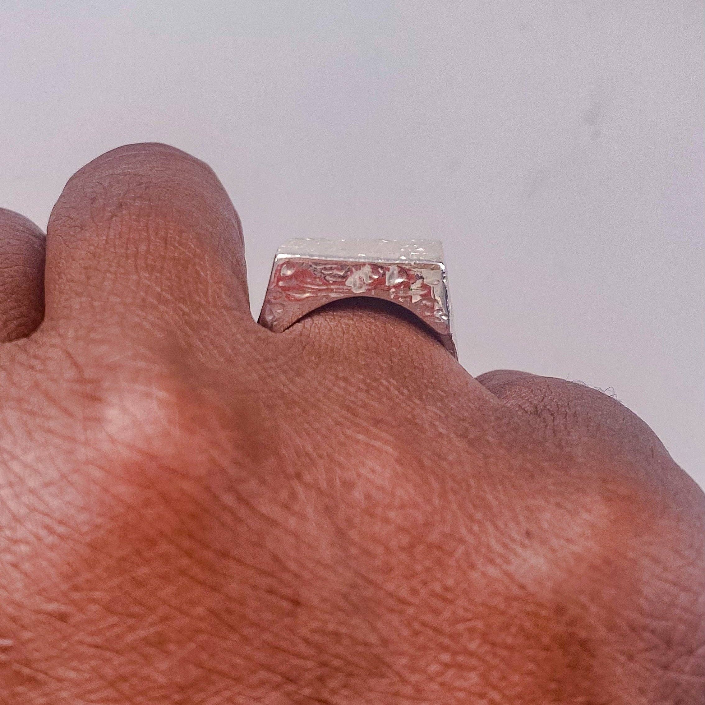 MOCA Jewellery - Wholesale Signet Ring - Textured Signet Ring5