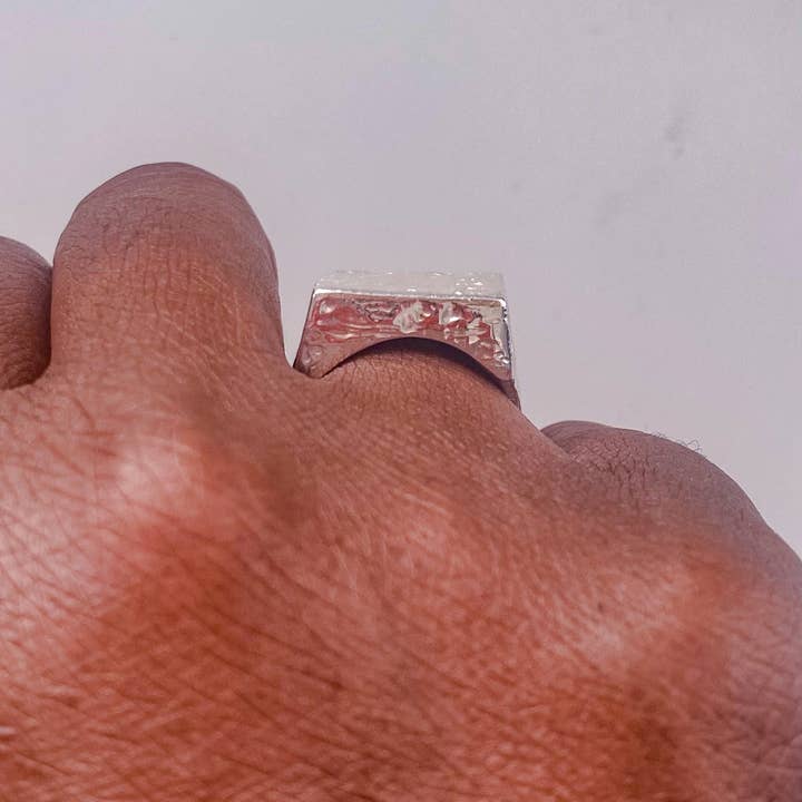 MOCA Jewellery - Wholesale Signet Ring - Textured Signet Ring5