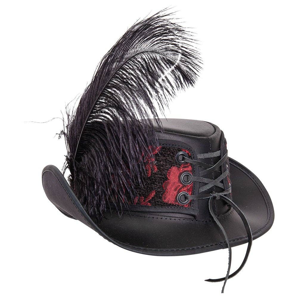 American Hat Makers - Vendita all'ingrosso Fedora - Unisex - Cappello da Festival in Pelle - Stile Reversibile Ren17