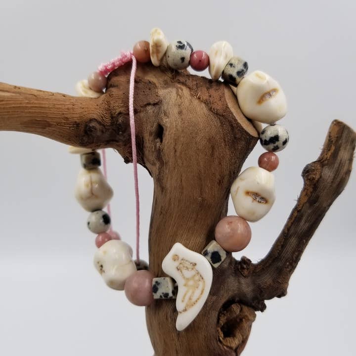 Natural Stone Primitive Oracle Bone Script Bracelet for wholesale by CHAKRA JEWELRY