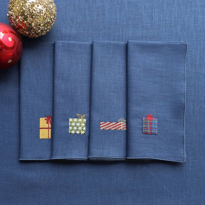 Pure linen napkin REGALI for wholesale by Giardino Segreto