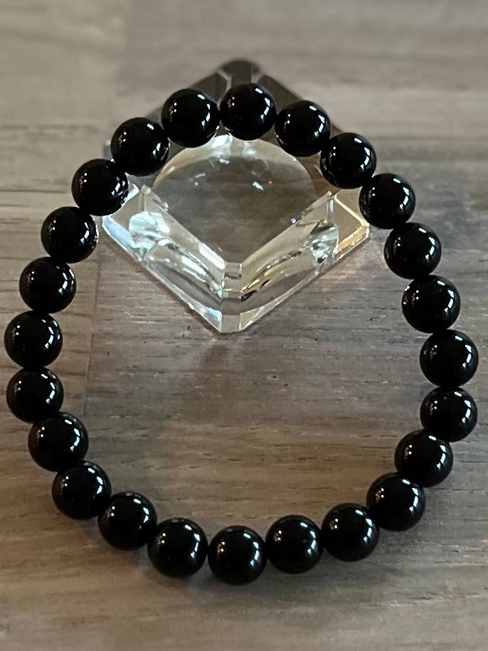 Pulseira Obsidiana Elástico 8mm por atacado de Luna Rae