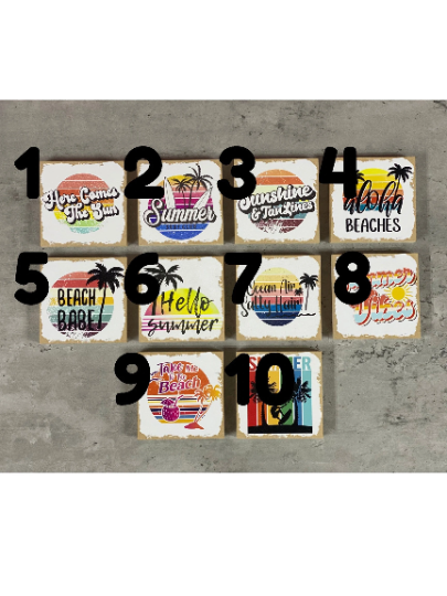 Teele and Co. - Wholesale Desk/Tabletop Sign - Retro Summer Mini Decor6