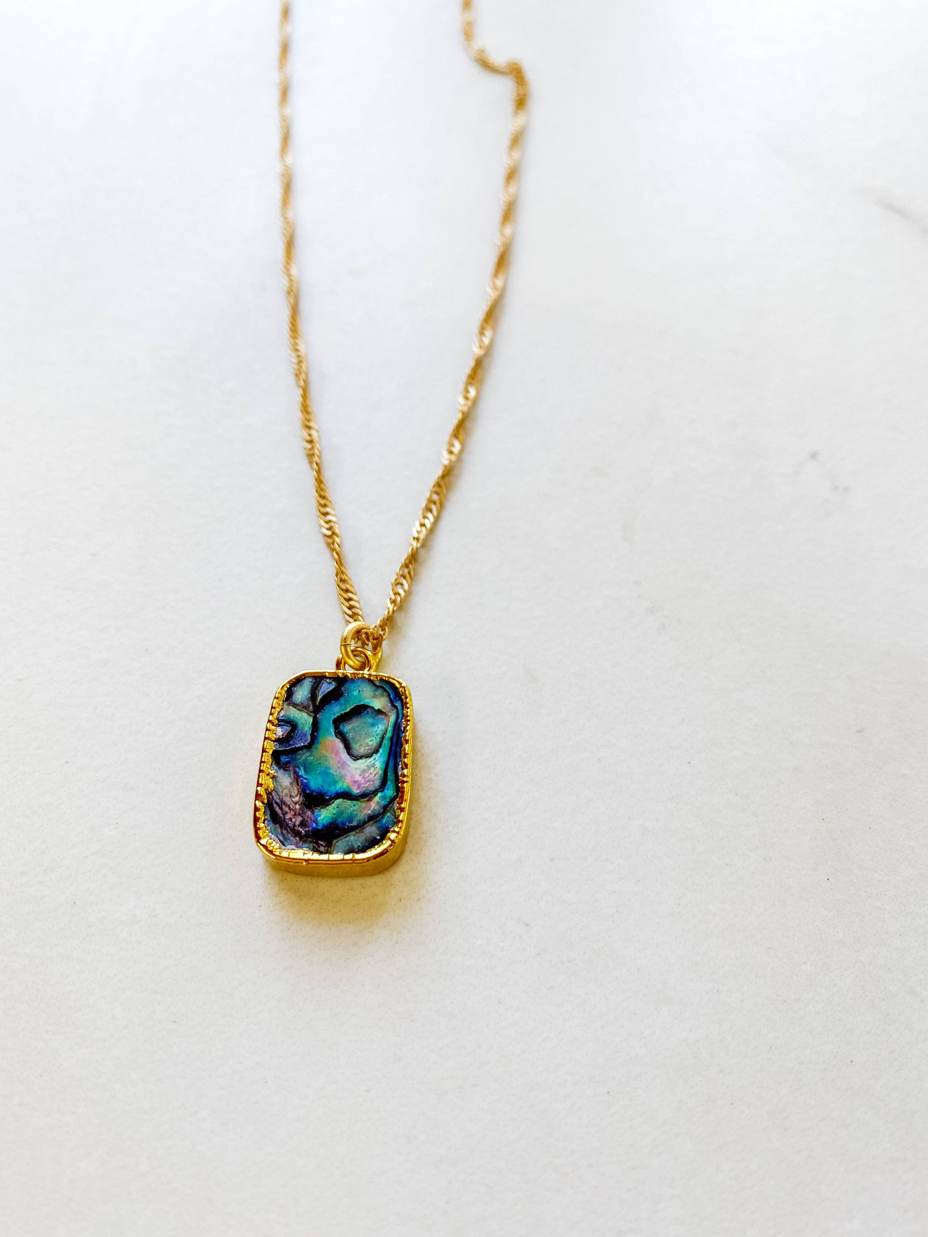 Moxie Collective (formerly Atonement Design) - Wholesale Pendant/Charm Necklace - Opal of the Sea Abalone Necklace4