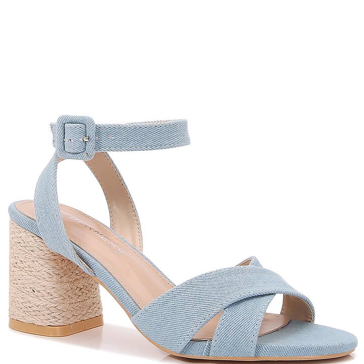 ANKLE STRAP MID ESPADRILLE HEEL 12 PAIRS, EBBA 12 for wholesale by JOIA ACCESSORIES