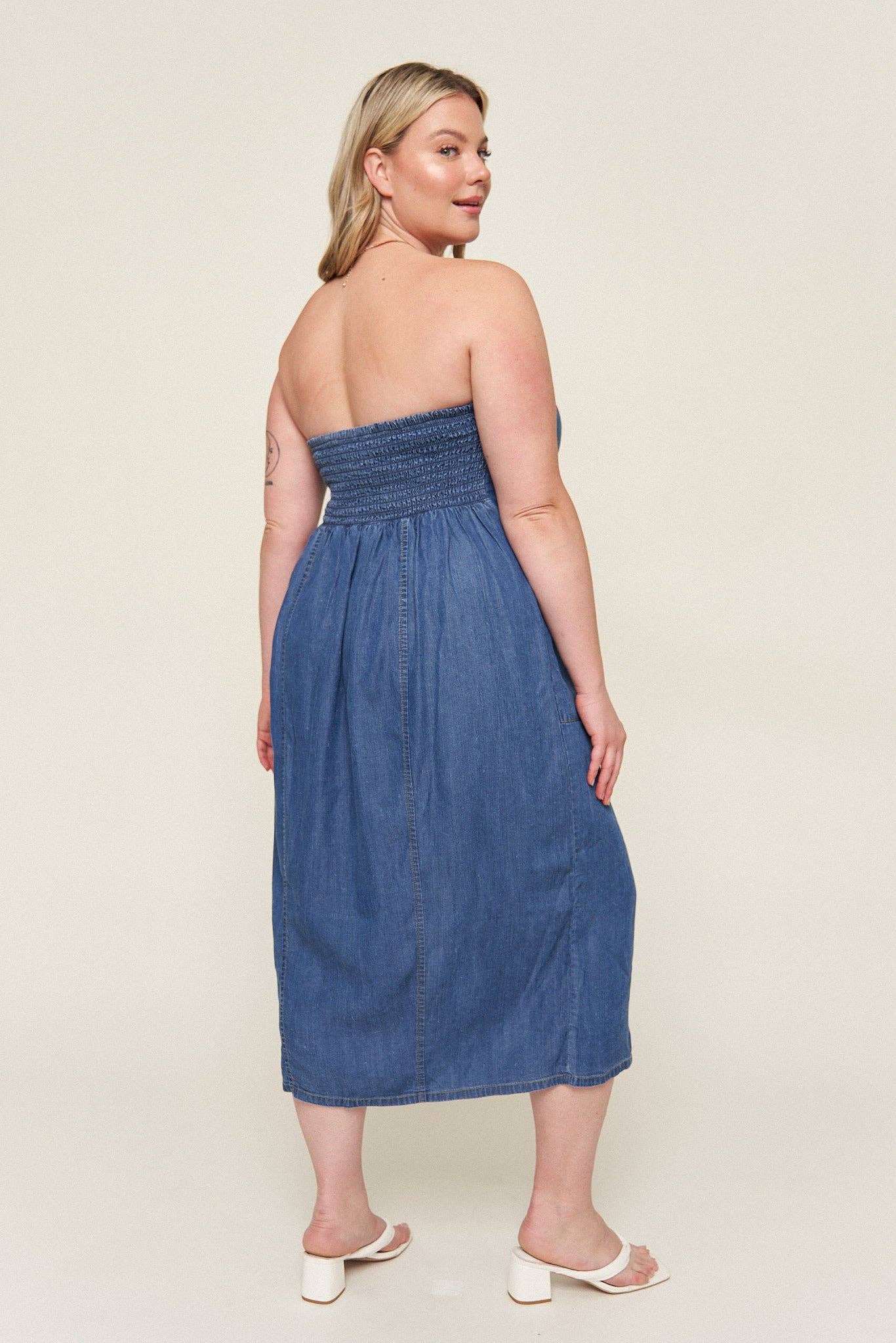 What Lo Wants - Wholesale Dress - Women's - Tahoma Tencel Denim Dress3