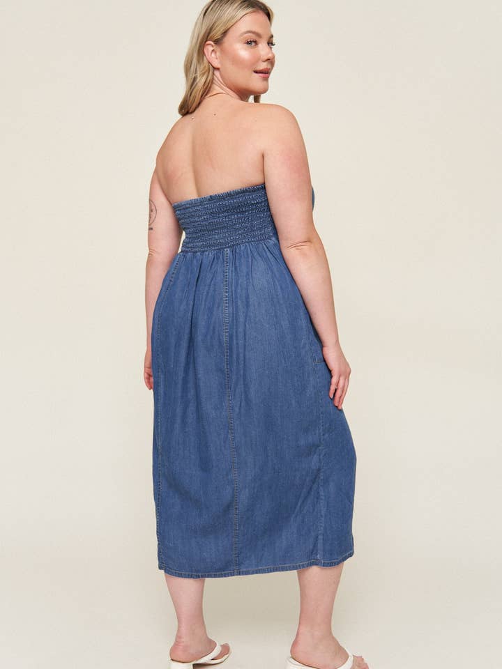 What Lo Wants - Wholesale Dress - Women's - Tahoma Tencel Denim Dress3