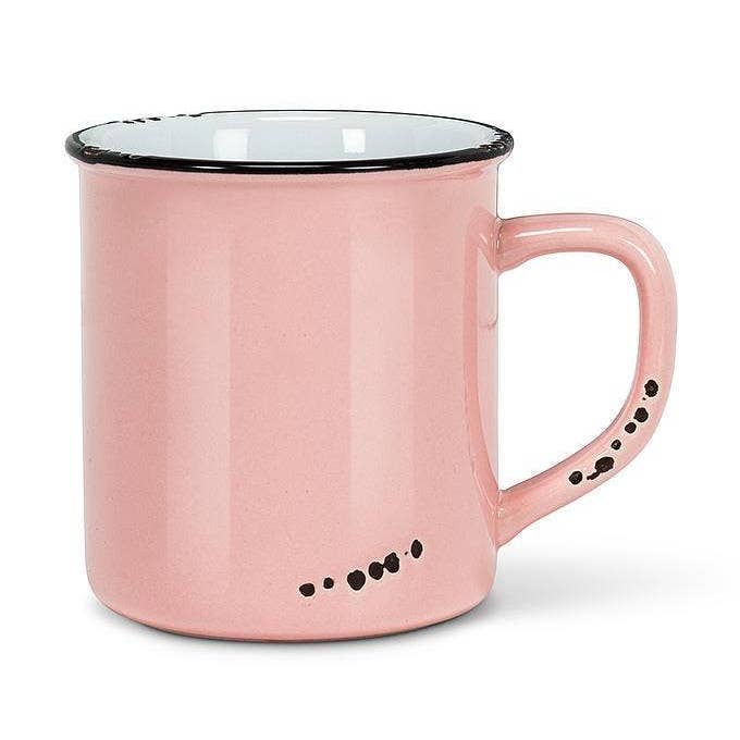 Abbott Collection – Großhandel Kaffeebecher – Tasse mit Emaille-Look, Pnk-1036, 10,2 cm (14 Unzen)0