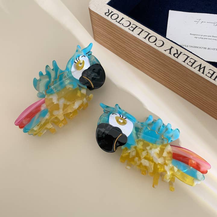 Macaw Hair Claw Clip, Animal Claw Clip for wholesale on Faire