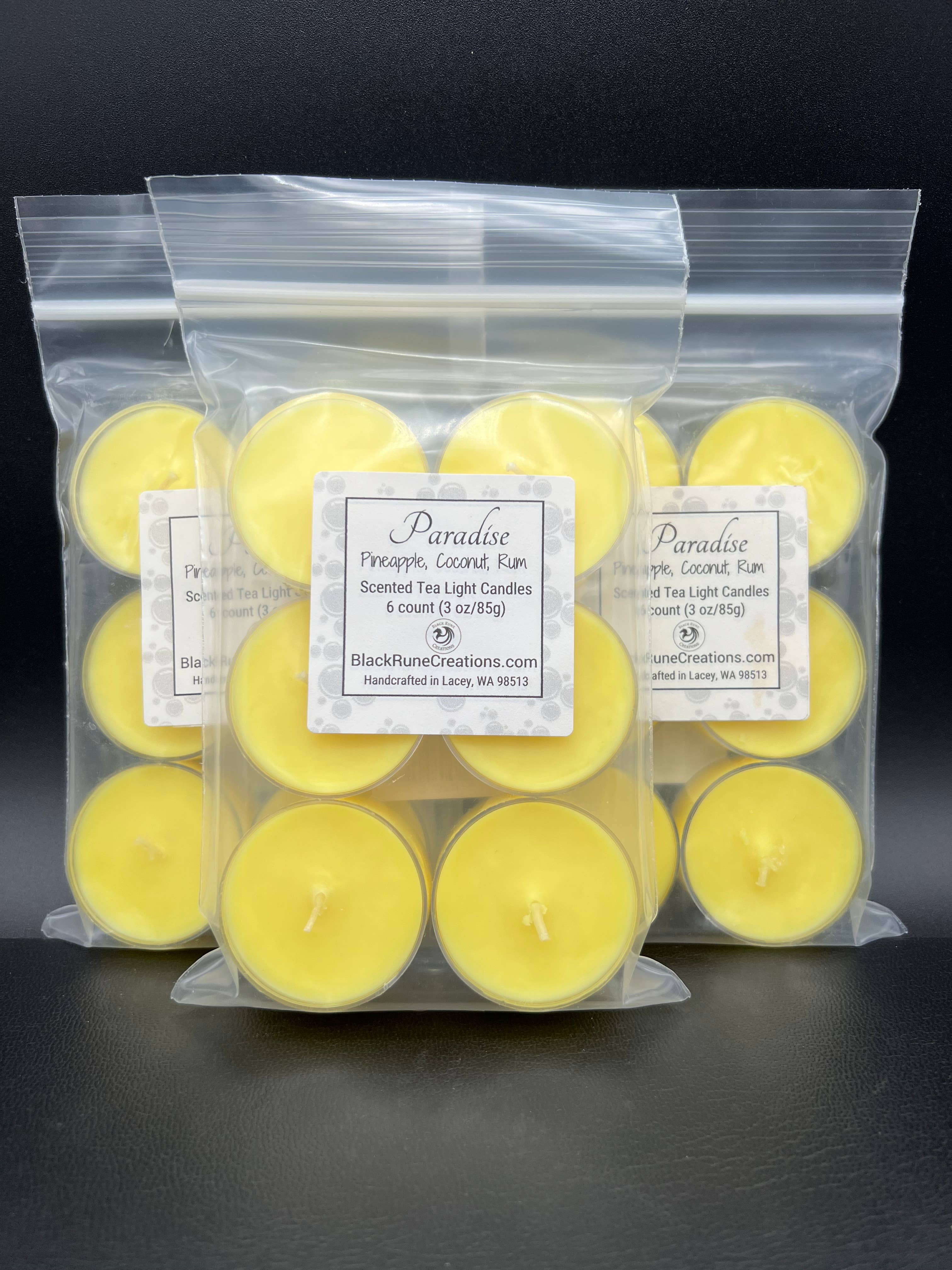 Black Rune Creations - Wholesale Tea Light Candles - Paradise Natural Soy Wax Tea Light Candles1