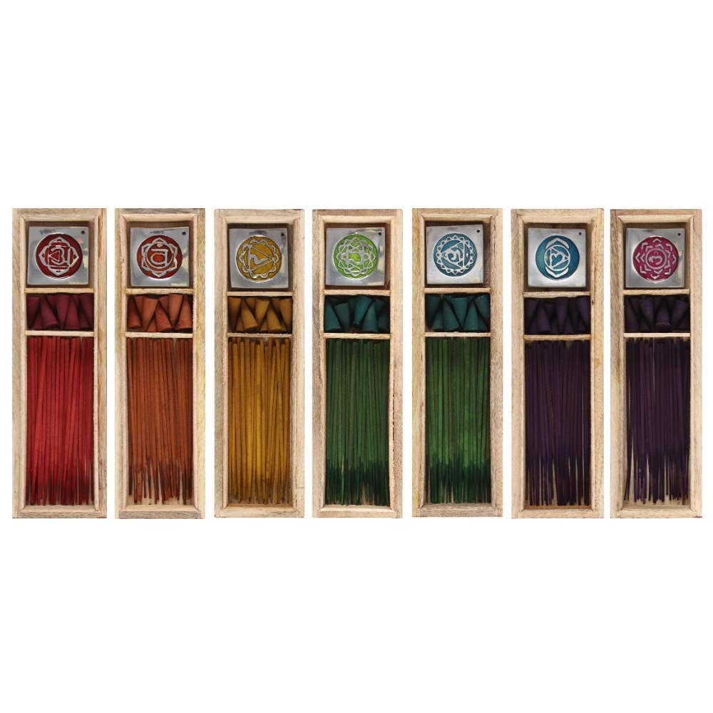 Something Different Wholesale - Wholesale Incense - Chakra Wooden Incense Gift Set1