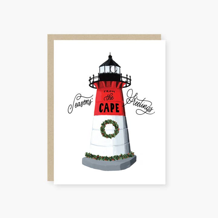 Carte de voeux des saisons du cap (phare de Nauset) pour la vente par 2021 Co.