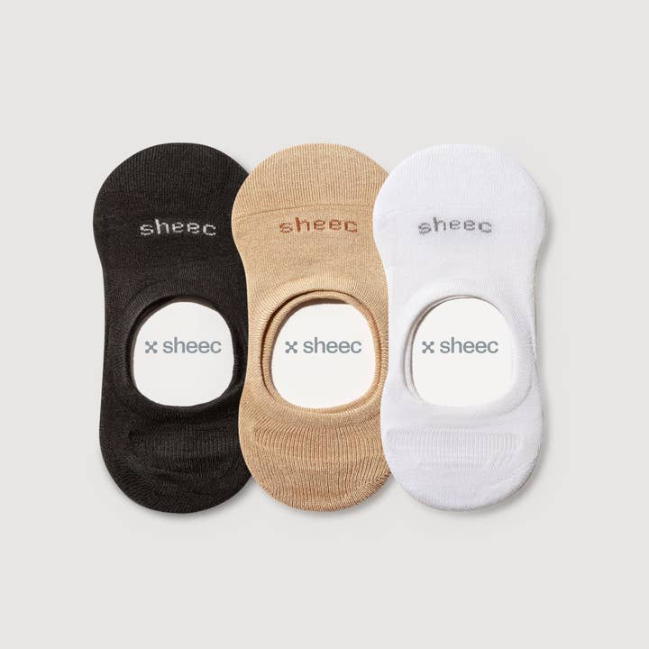 Active Low-cut No Show Socks | Black, Beige, White Multipack for wholesale by sheec socks