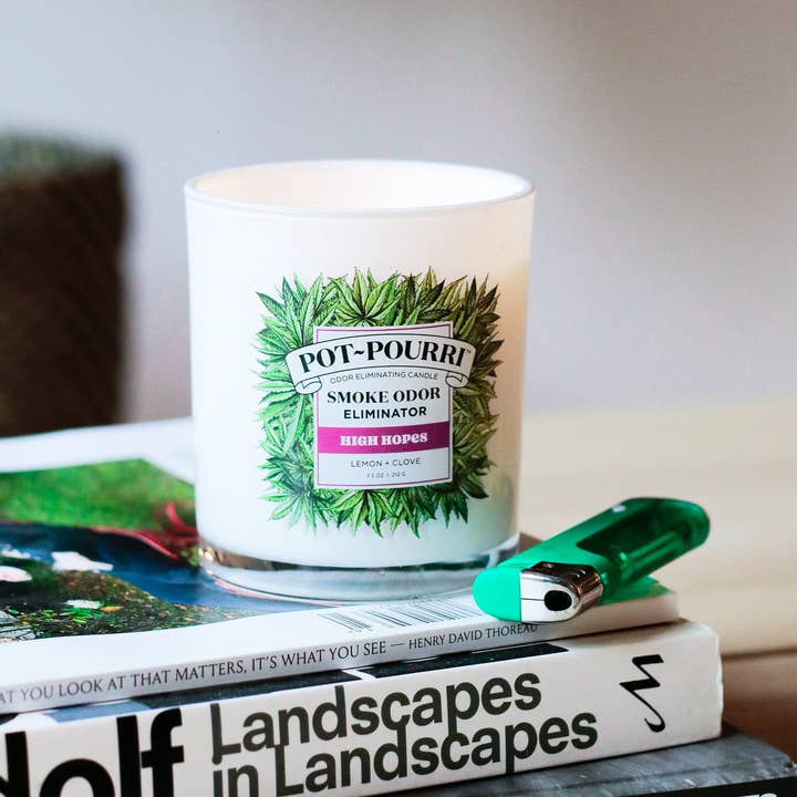 ~Pourri - Wholesale Jar/Filled Candle - Pot~Pourri Candle 2-in-1 Smoke Odor Refreshing 7.5oz Candle2