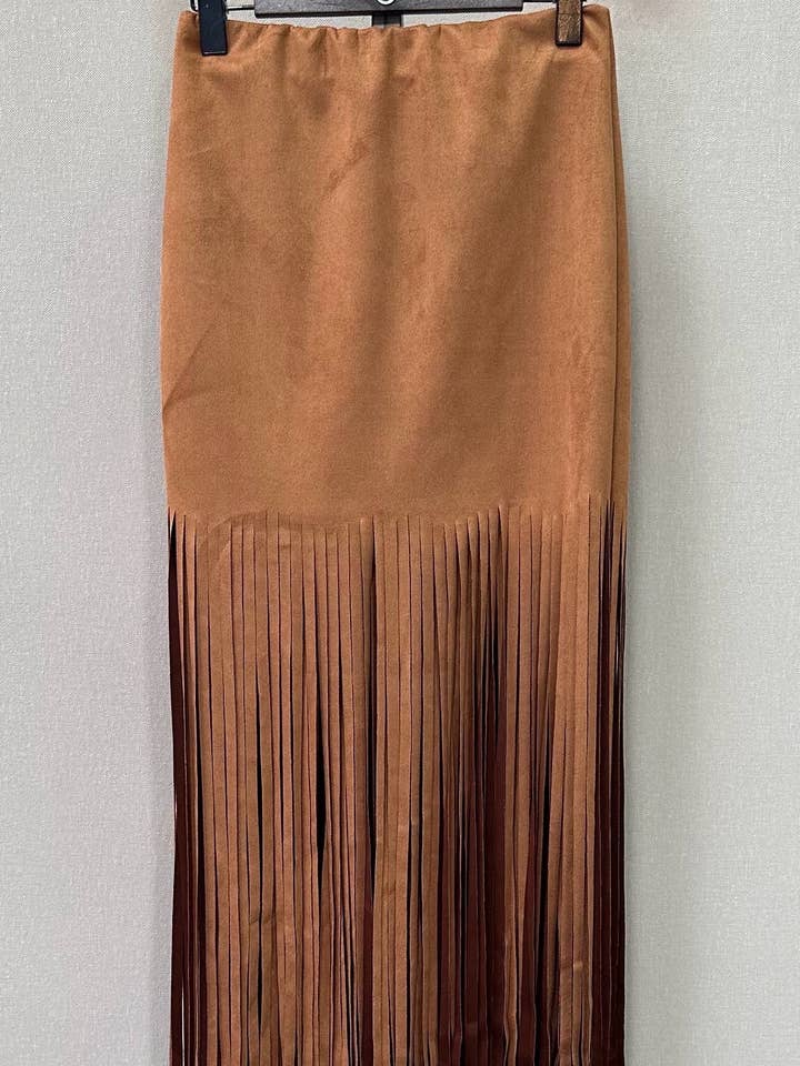 SWEET MAGIC MODA Y COMPLEMENTOS - Wholesale Skirt - Women's - SUEDE SKIRT WITH FRINGES6