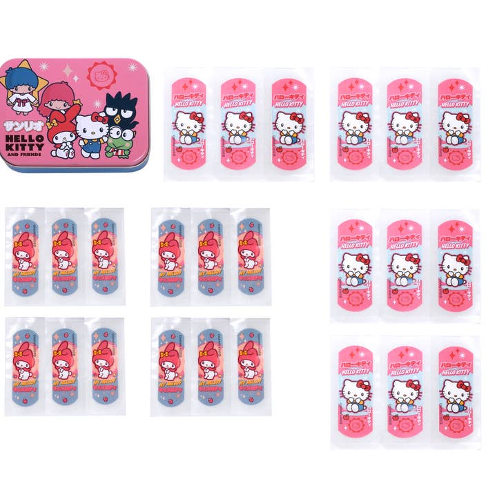 Takecare - Wholesale Bandaids/Bandages - Kids & Baby - Hello Kitty & Friends metal box with 24 bandages4