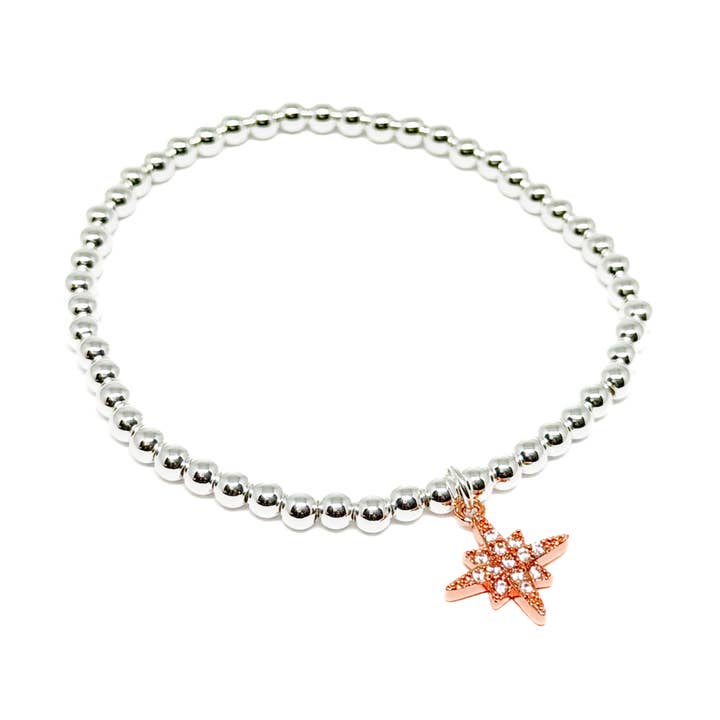 Krista Star Bracelet - Rose Gold for wholesale by Clementine Jewellery