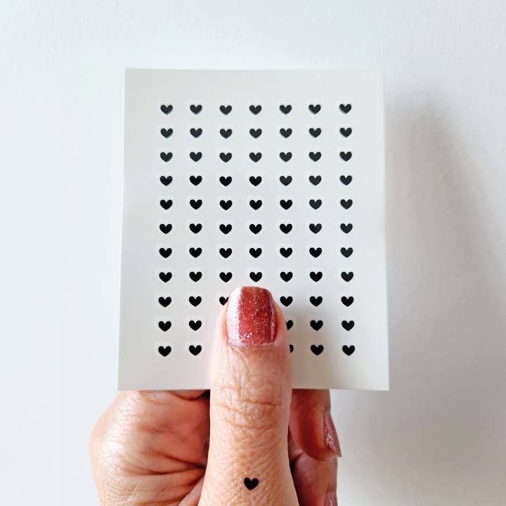 encredelicate - Vendita all'ingrosso Tatuaggi temporanei - mini tatuaggi temporanei neri a forma di cuore