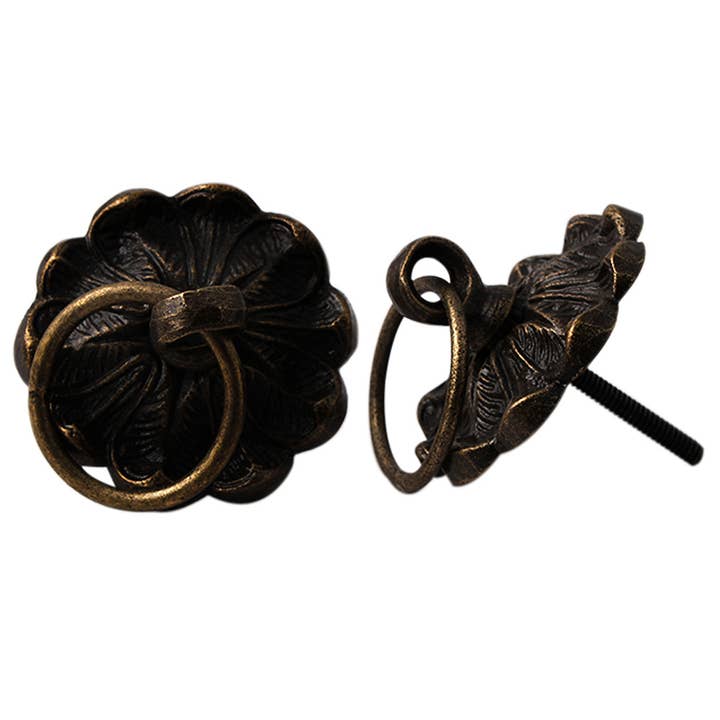 6 Piece Flower Kitchen Cupboard Knobs Drawer Pulls for wholesale by Daana Paani LLC