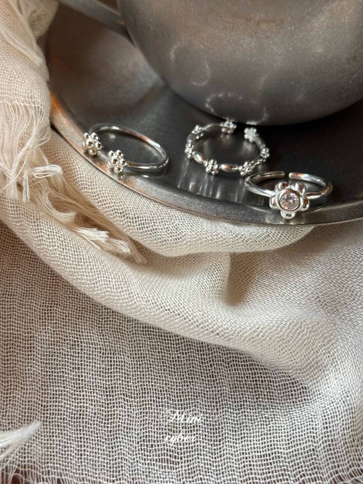 Blossom Trio Ring Collection for wholesale by MINICYBER STUDIO