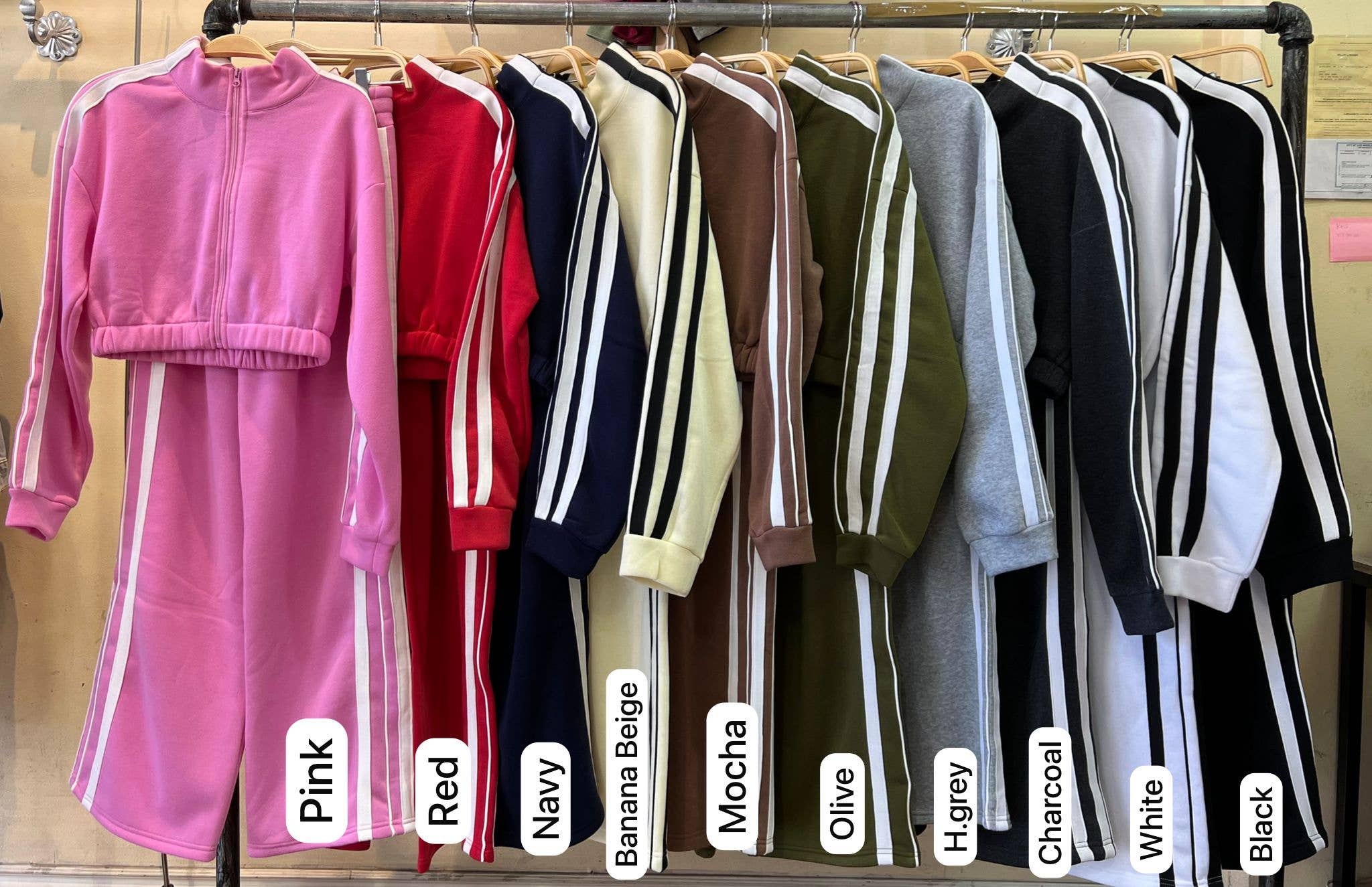 Black Pearl Clothing - Wholesale Top & Pant Set (NOT Loungewear) - Women's - ZIP FRONT CROPPED FLEECE SET3