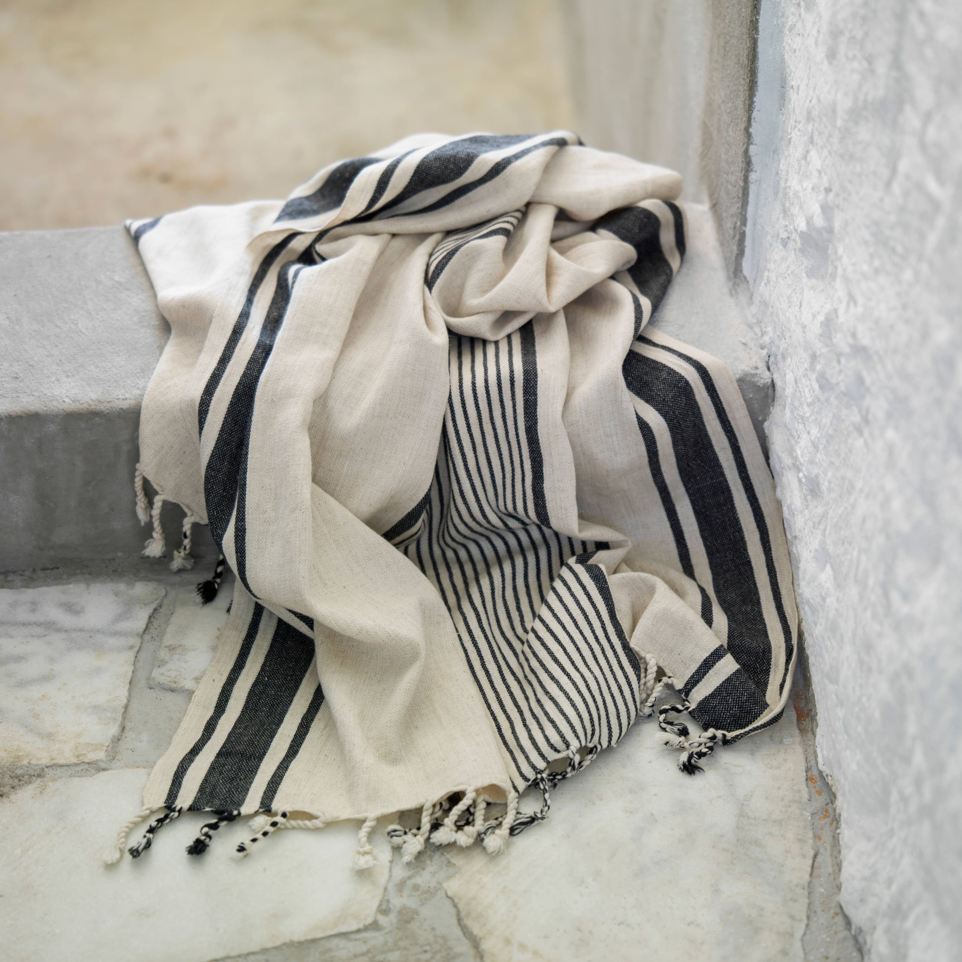loom.ist – wholesale Beach towel – Linen Striped Turkish Towel/Beach Towel15