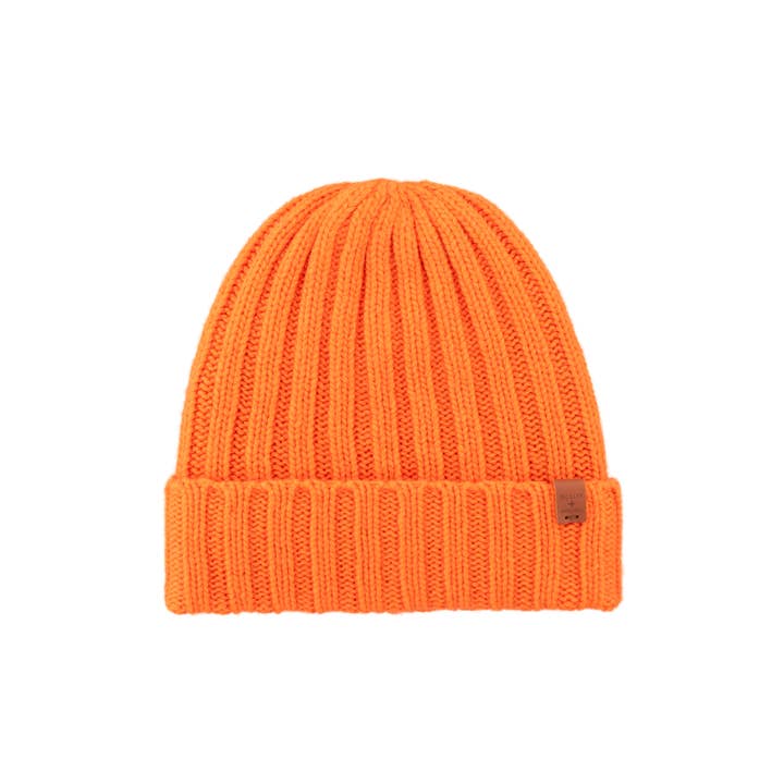 91033-01 BERRETTO A COSTE IN MISTO LANA D'AGNELLO ARANCIONE per la vendita all'ingrosso da parte di BICKLEY + MITCHELL AMSTERDAM