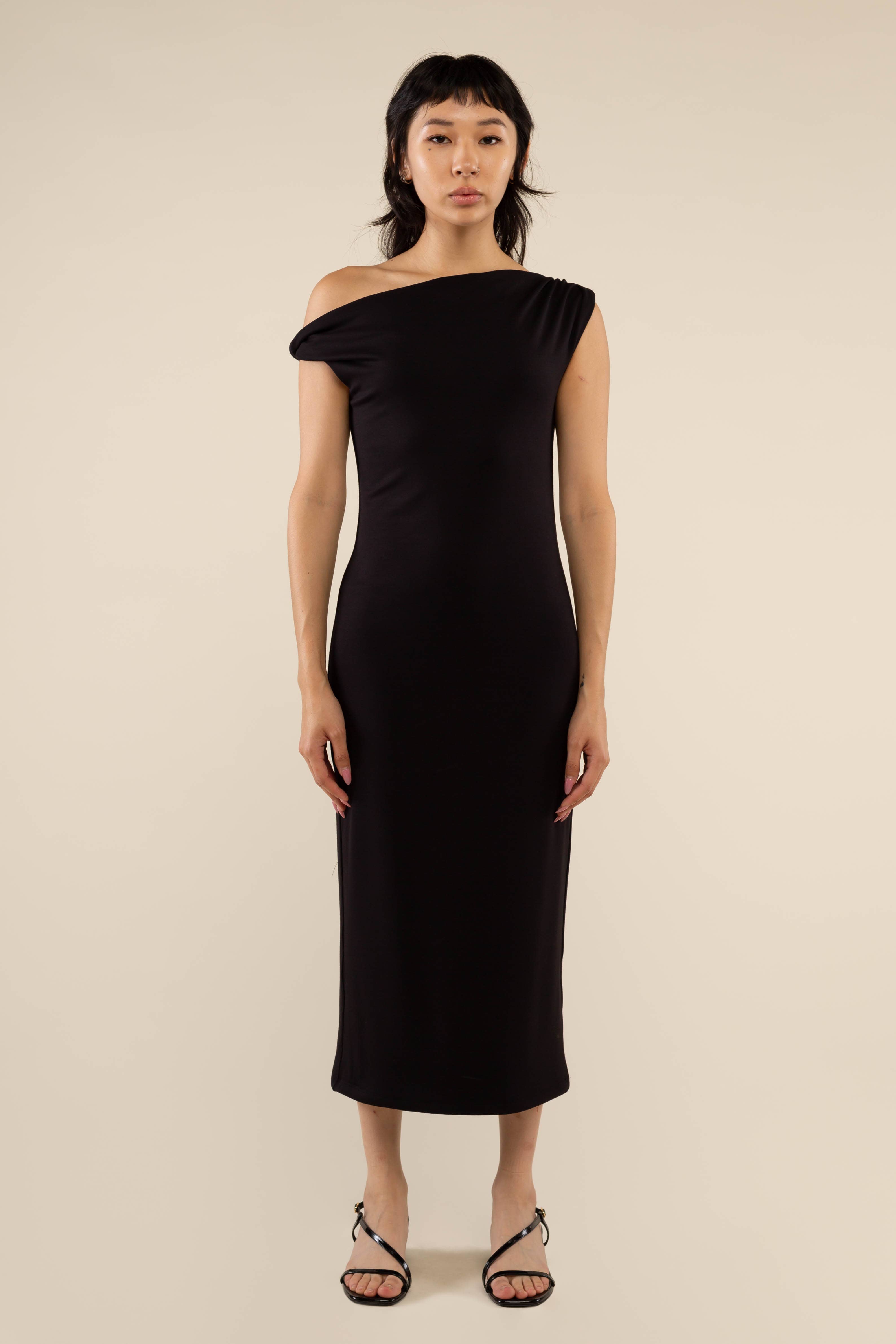 NLT - Wholesale Jurk - Dames - Ira midi-jurk met uitlopende schouders9