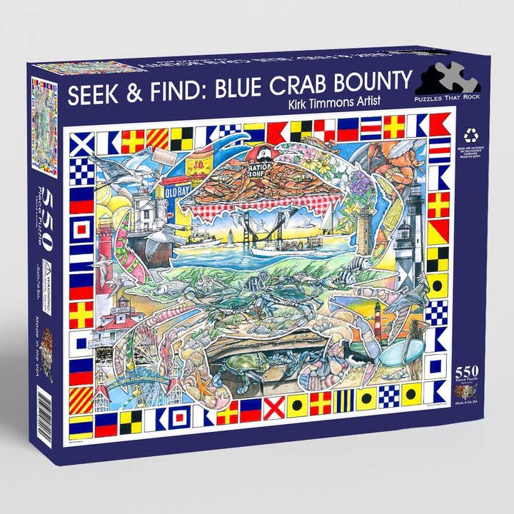Blue Crab Bounty-Seek & Find 550-Piece Puzzle for wholesale by Puzzles That Rock