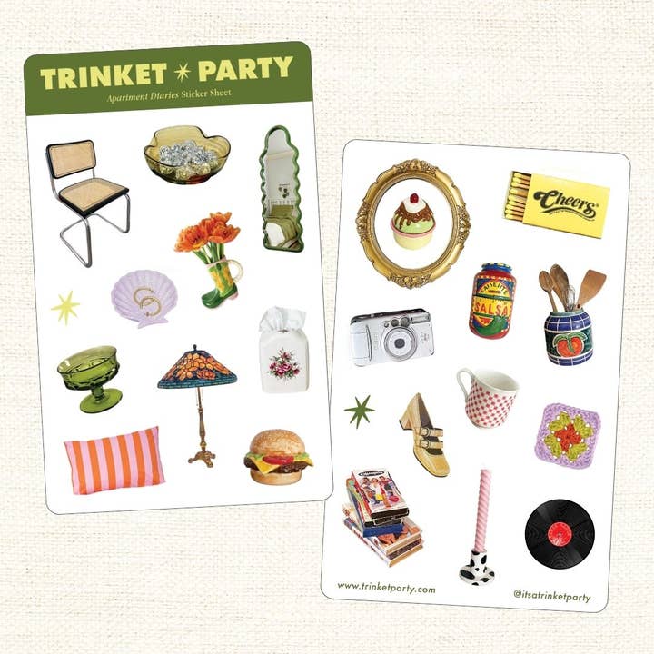 Trinket Party - Wholesale Sticker - Apartment Diaries Sticker Sheets1