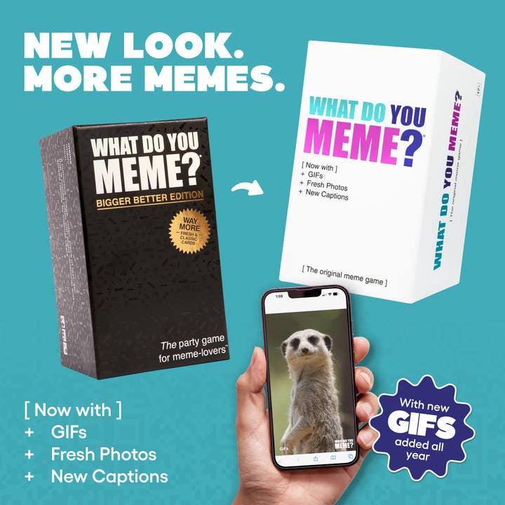 What Do You Meme - Wholesale Card Game - What Do You Meme?® Gif Edition, The Essential Adult Party Game for Meme Lovers Now with Refreshed Content1