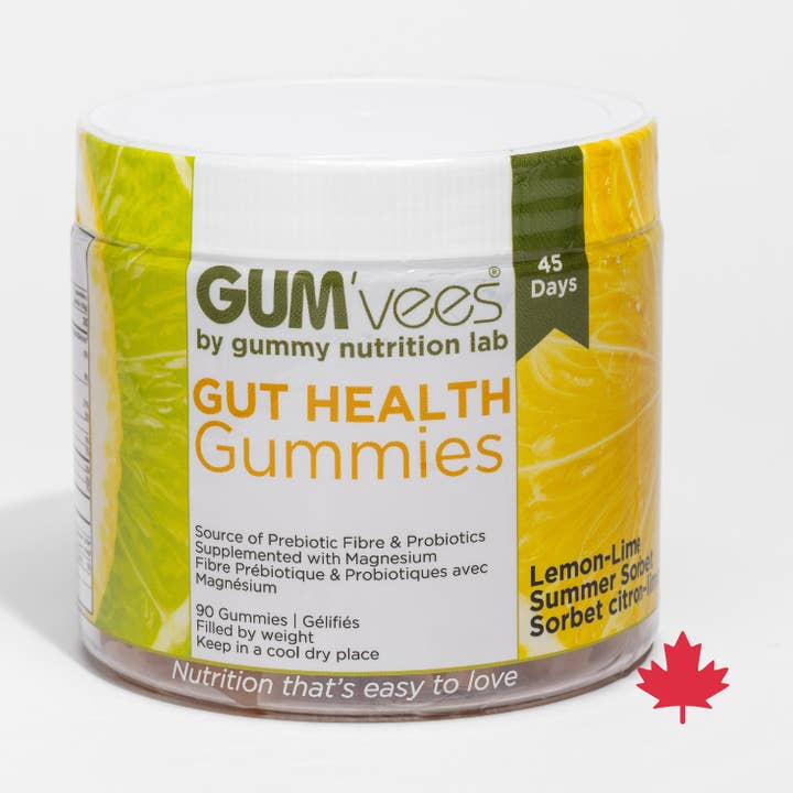 Gummies pour la santé intestinale - Pot de 90 gummies pour la vente par GUM'vees