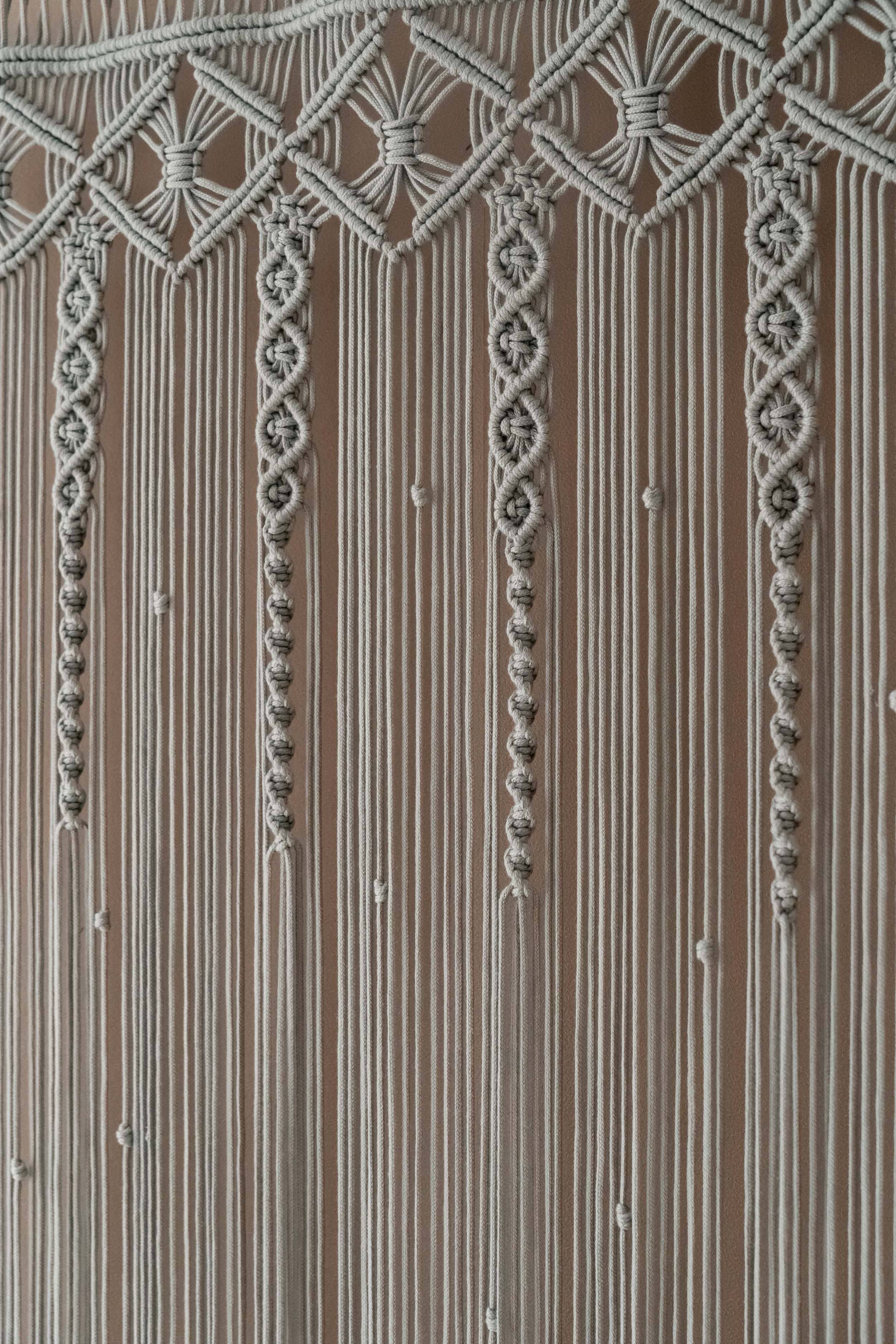 HeartCrafted - Vente Rideaux - Rideau macramé Boho pour porte et fenêtre C0614