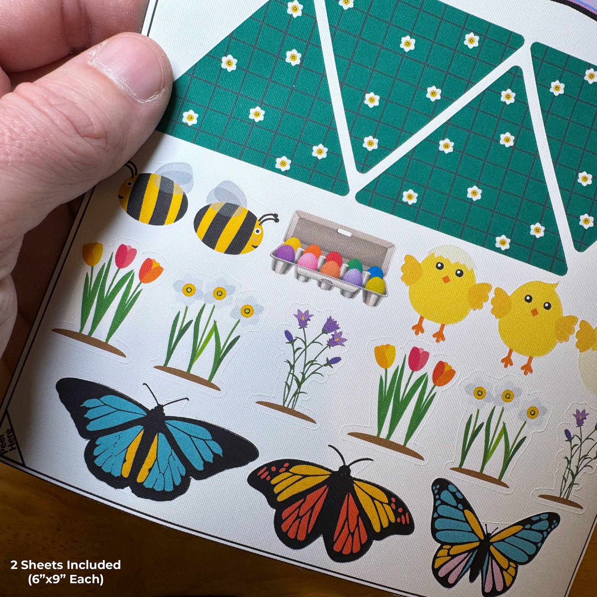 RestickBrix - Wholesale Building Set - Kids - Reusable Decals for Magnetic Tiles & Bricks - Bunny Bungalow2