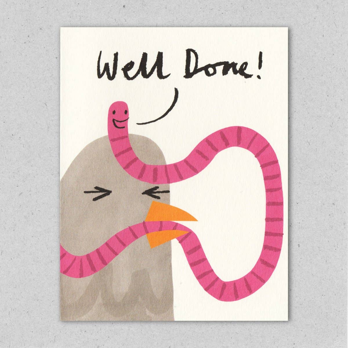 Lisa Jones Studio – wholesale Congratulations card – Well Done Worm0