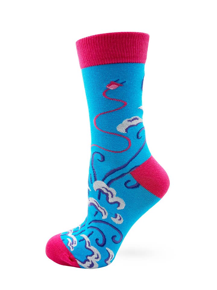 Fabdaz - Wholesale Socks - Women's - Funny Hairstylist I Give the Best Blow Jobs Women's Crew Soc