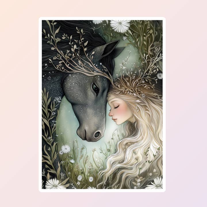 Fairy and Horse Stickers, Mystical Fantasy Stickers for wholesale by Sorry Not Sorry Co