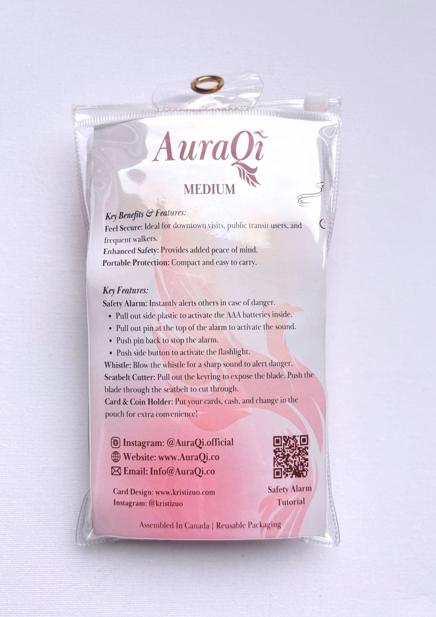 BsafeKC - Wholesale Keychain – Women's - Bold - Black Medium Safety Keychain4