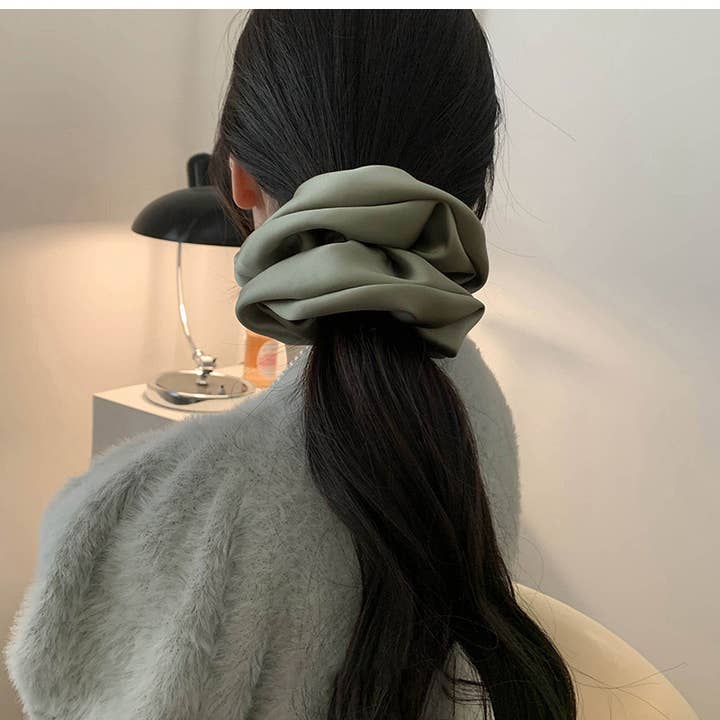 LadyJuneAccessories - Wholesale Scrunchie - Women's - Oversized Satin Scrunchie - Soft Silk Hair Tie for Women