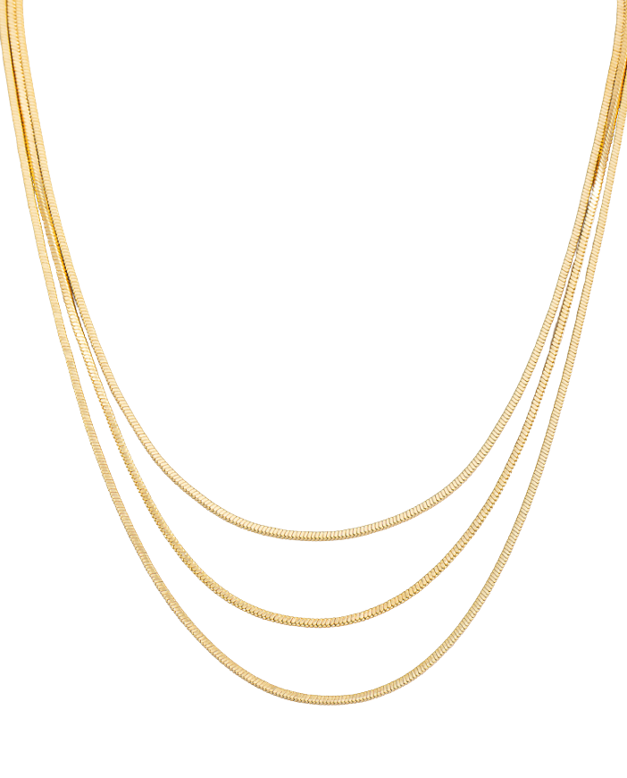 HoopLa - Wholesale Link & Chain Necklace - Trippy- 3 Wheat Necklace Stack- Waterproof- 18K Gold PVD4