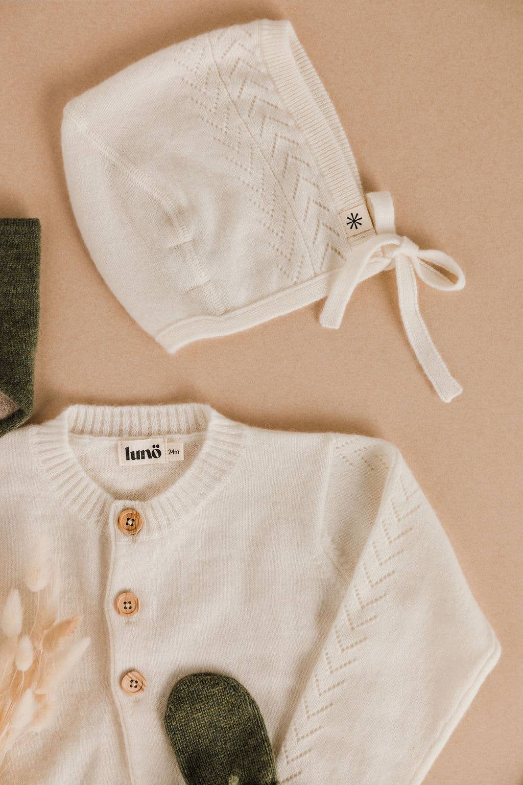 Lunö Tricot - Wholesale Newborn/Knit Hat - Baby - Cashmere Baby Hat - Penelope White4