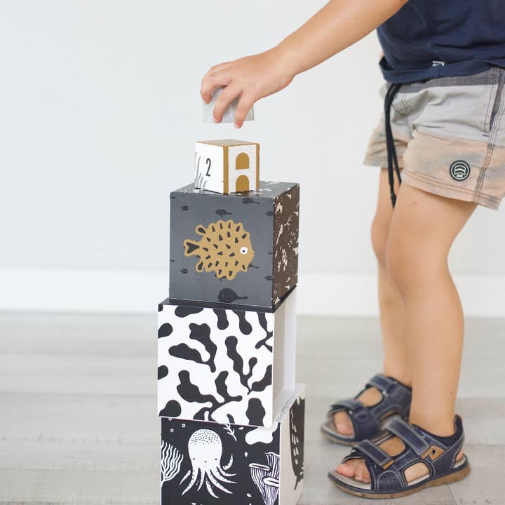 Wee Gallery - Wholesale Stacking Game - Nesting Blocks - Ocean Animals4