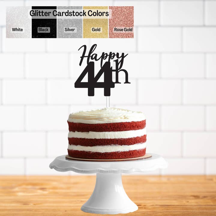 Glitter Number Birthday Cake Topper Ages 41-50 for wholesale by K Bromell Design