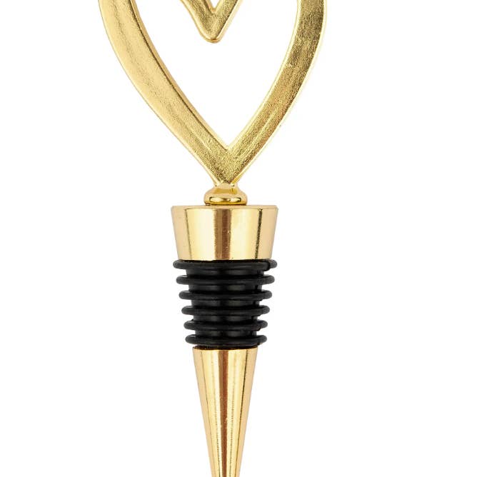 Weddingstar Inc. – wholesale Wine stopper – Gold Metal Wine Bottle Stopper - Heart