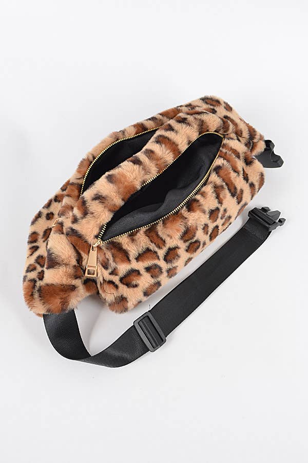 LEOPARD Leopard Faux Päls Fanny Pack för wholesale på Faire1