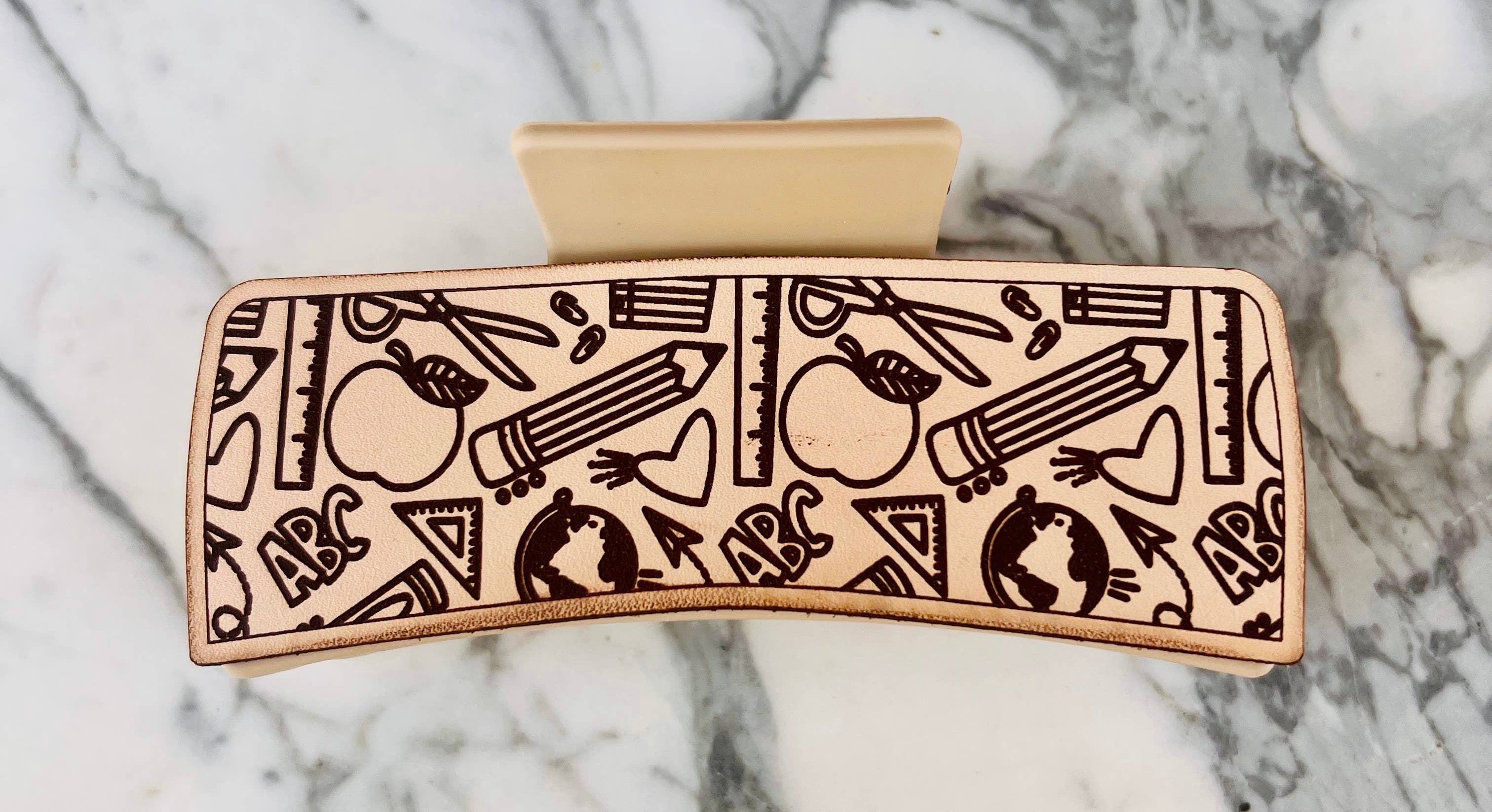 BMR Designs - Wholesale Hair Clip - Women's - Leather Hair Claw Clips - School Spirit - Mascot - Game Day5